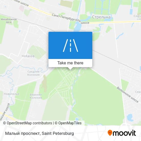 Малый проспект map