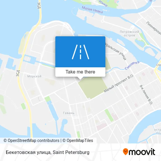 Бекетовская улица map
