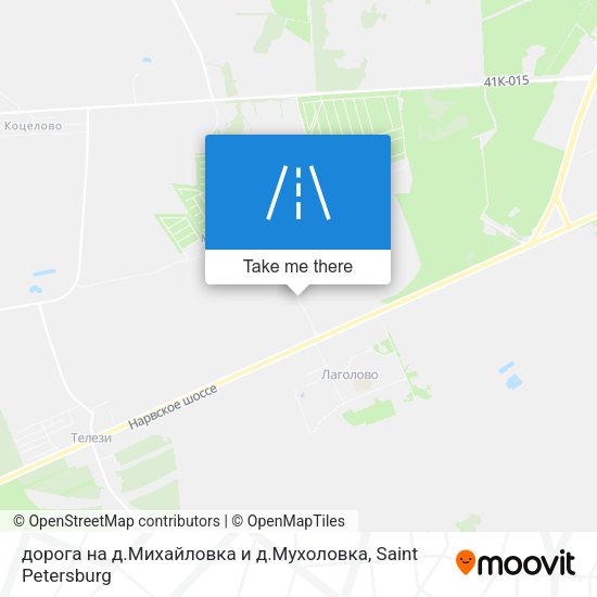 дорога на д.Михайловка и д.Мухоловка map