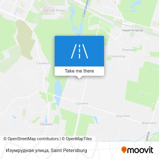 Изумрудная улица map