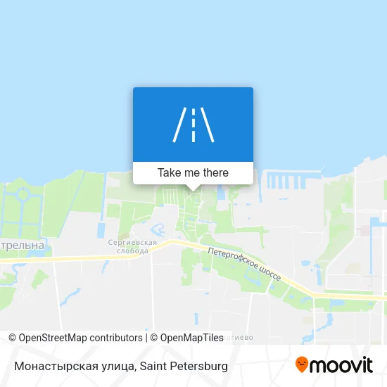 Монастырская улица map