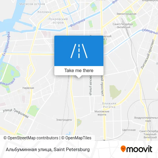 Альбуминная улица map
