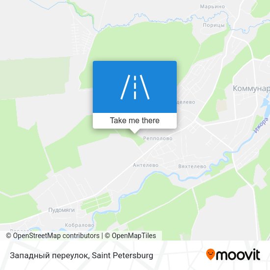 Западный переулок map