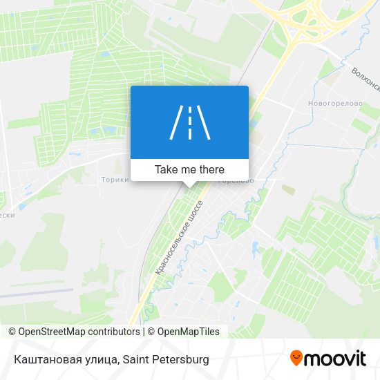 Каштановая улица map