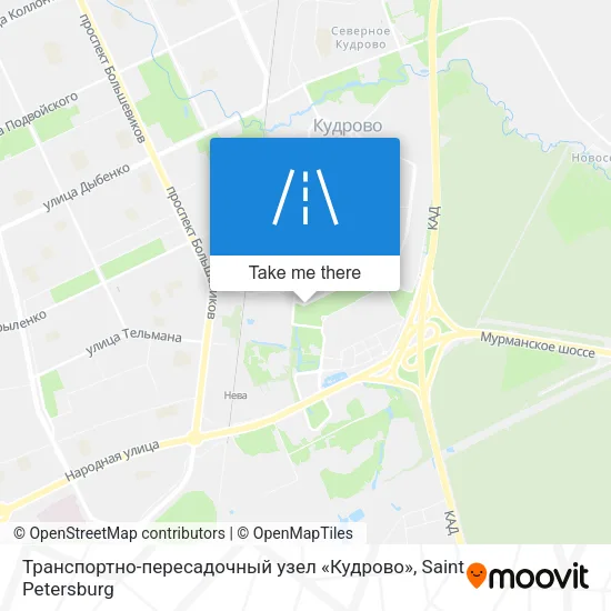 Транспортно-пересадочный узел «Кудрово» map