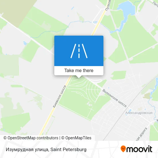 Изумрудная улица map