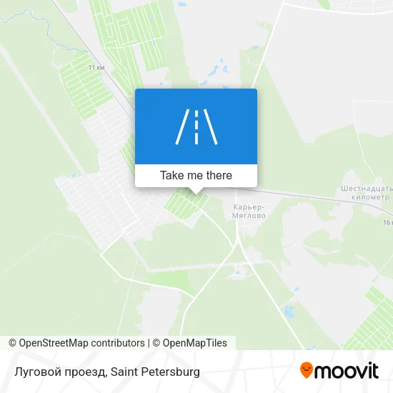 Луговой проезд map
