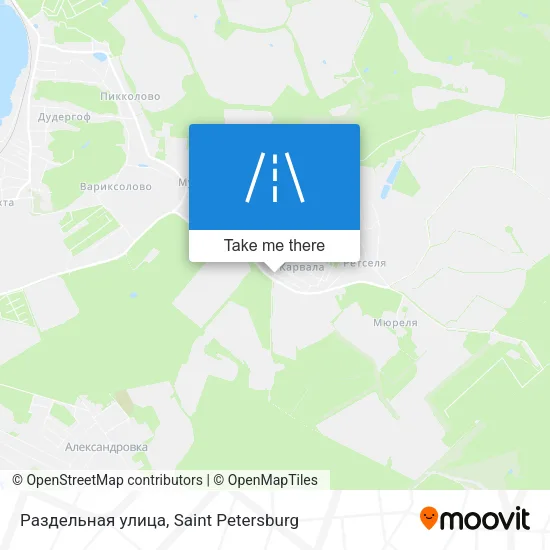 Раздельная улица map