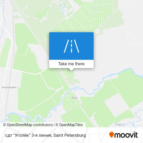 сдт "Уголёк" 3-я линия map