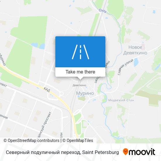 Северный подуличный переход map