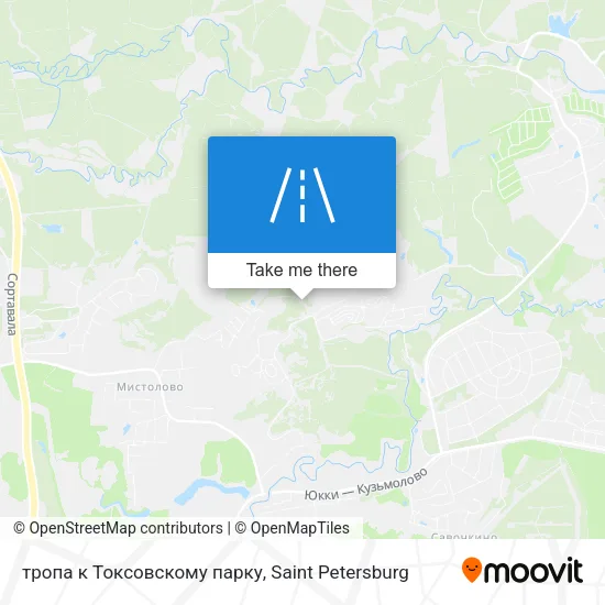 тропа к Токсовскому парку map