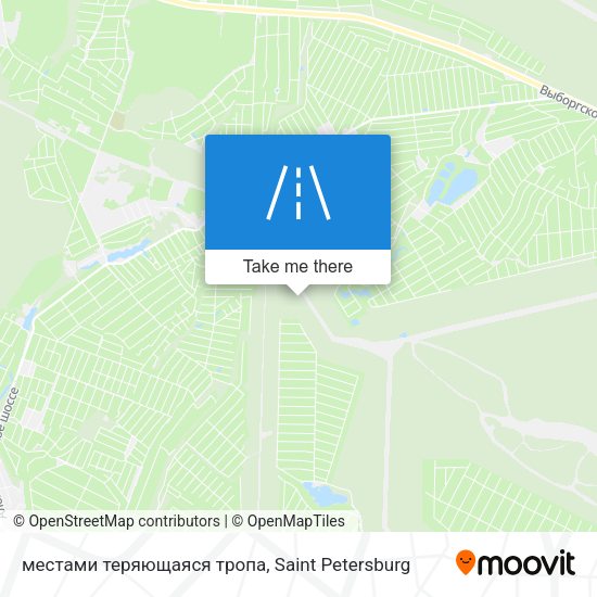 местами теряющаяся тропа map