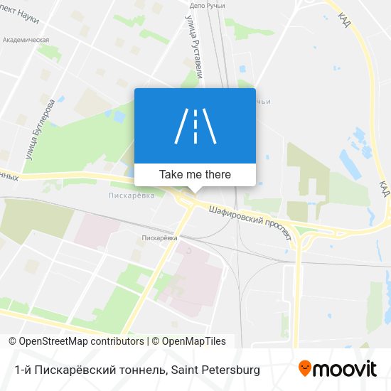 1-й Пискарёвский тоннель map