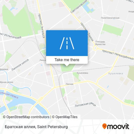 Братская аллея map