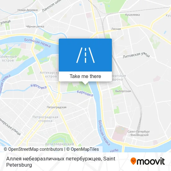 Аллея небезразличных петербуржцев map
