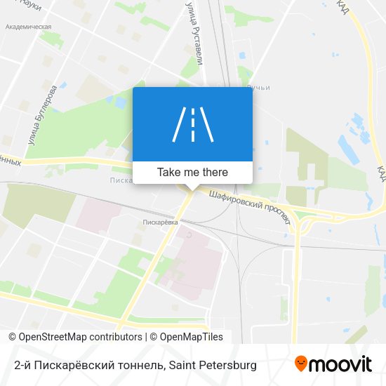 2-й Пискарёвский тоннель map
