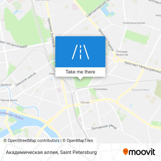 Академическая аллея map