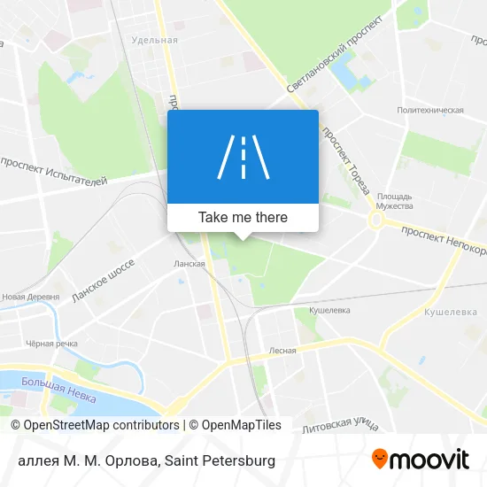 аллея М. М. Орлова map