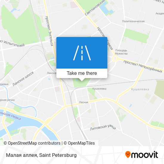 Малая аллея map