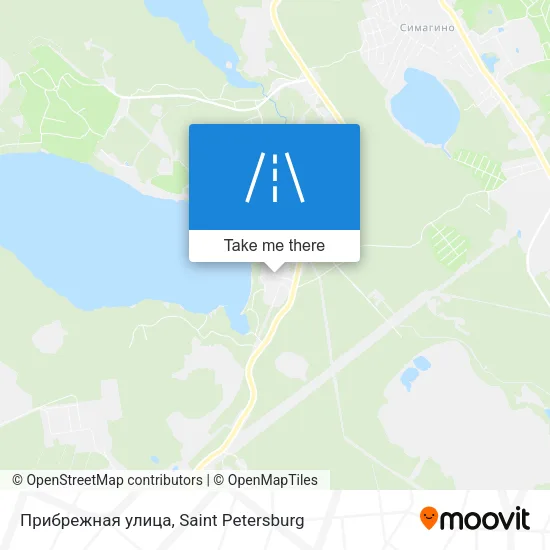 Прибрежная улица map