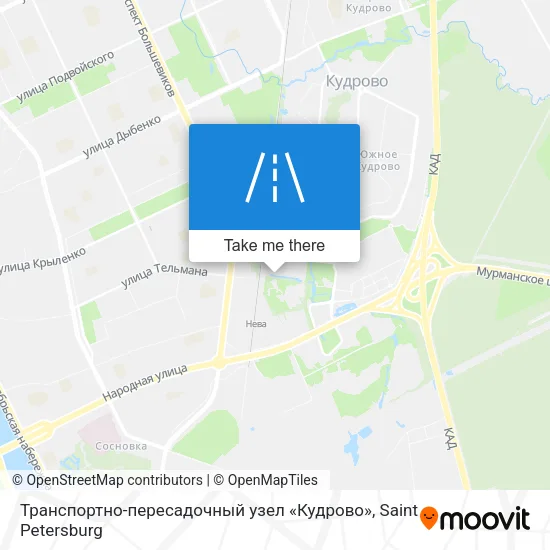 Транспортно-пересадочный узел «Кудрово» map
