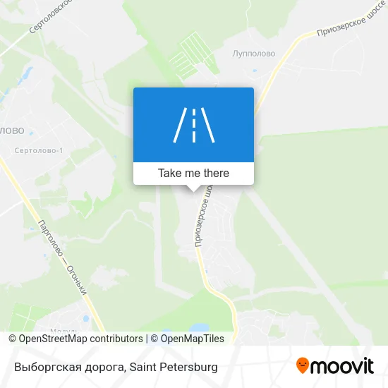 Выборгская дорога map