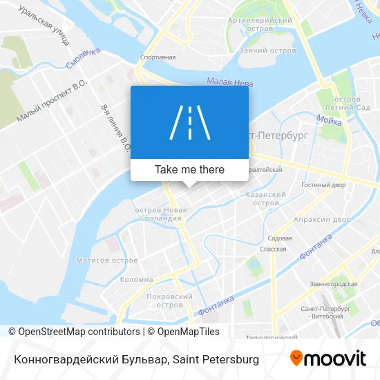 Конногвардейский Бульвар map