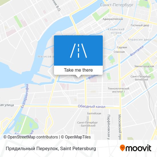 Прядильный Переулок map