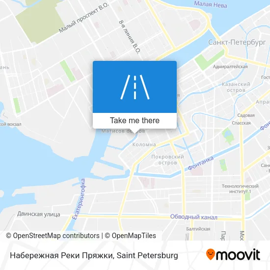 Набережная Реки Пряжки map