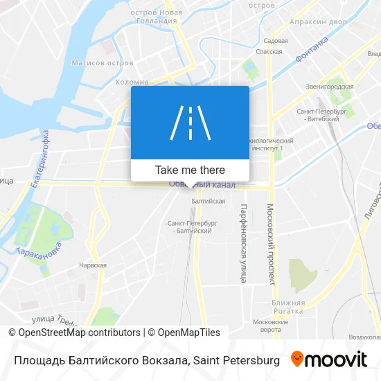 Площадь Балтийского Вокзала map