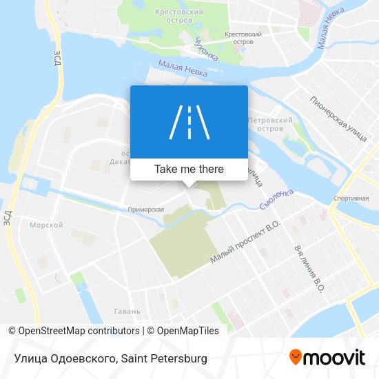 Улица Одоевского map