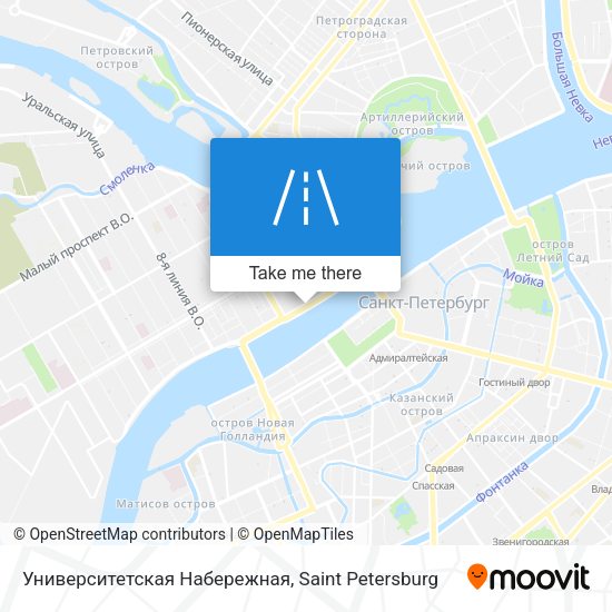 Университетская Набережная map