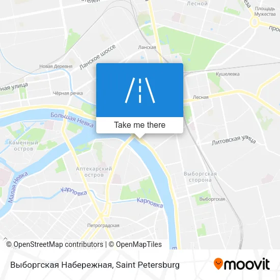 Выборгская Набережная map