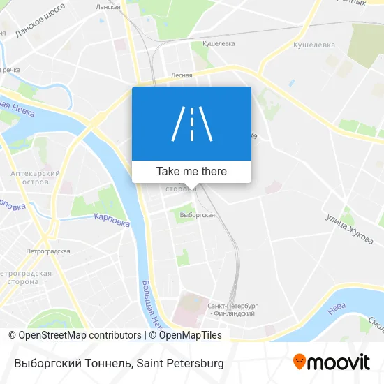 Выборгский Тоннель map