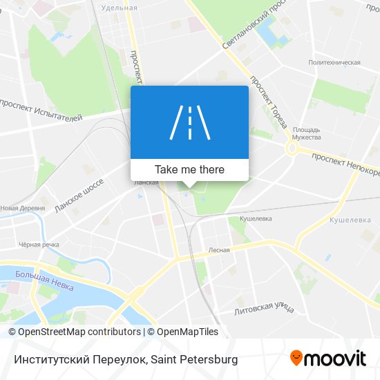 Институтский Переулок map