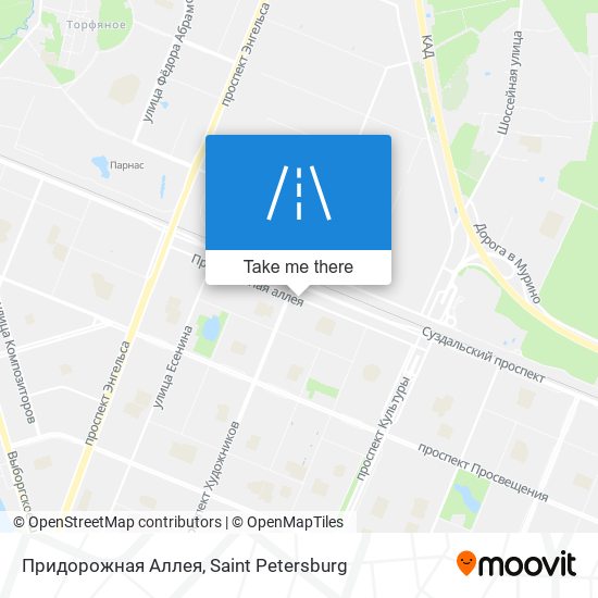 Придорожная Аллея map