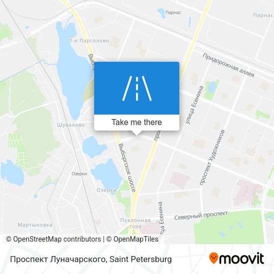 Проспект Луначарского map