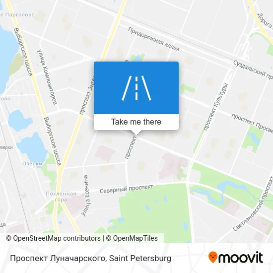 Проспект Луначарского map
