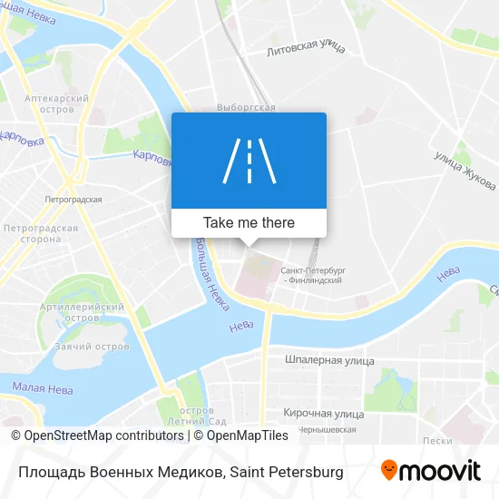 Площадь Военных Медиков map