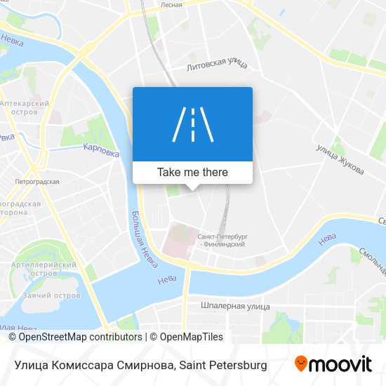 Улица Комиссара Смирнова map