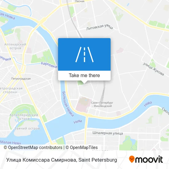 Улица Комиссара Смирнова map