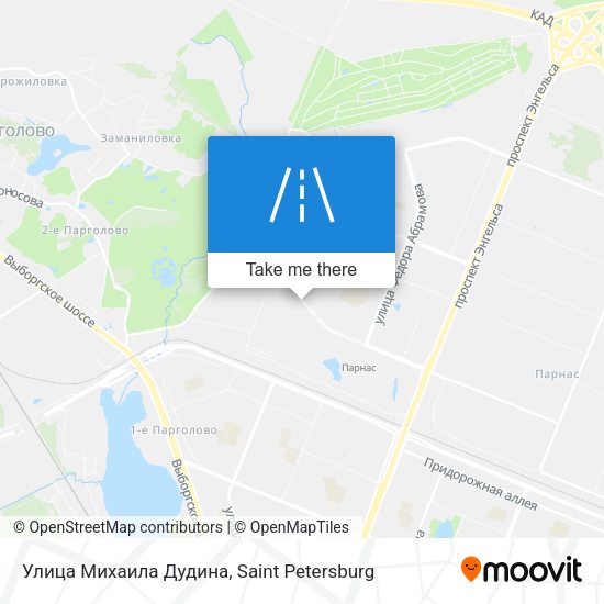 Улица Михаила Дудина map