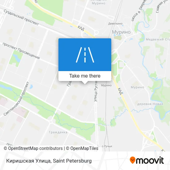 Киришская Улица map