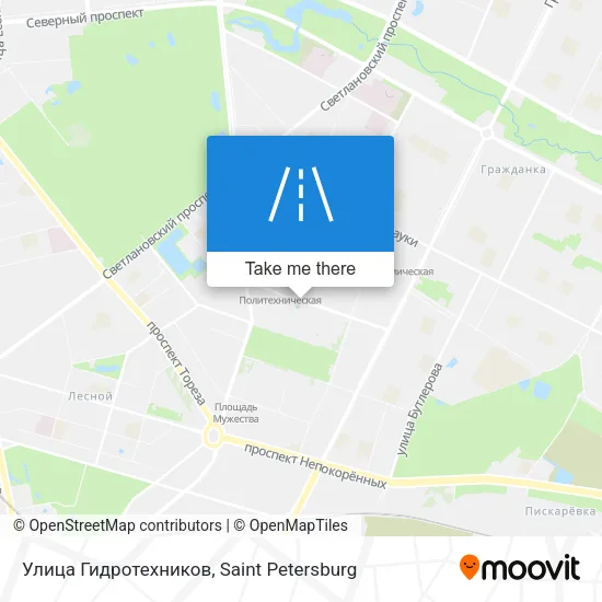 Улица Гидротехников map