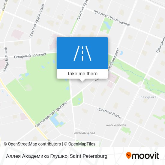Аллея Академика Глушко map