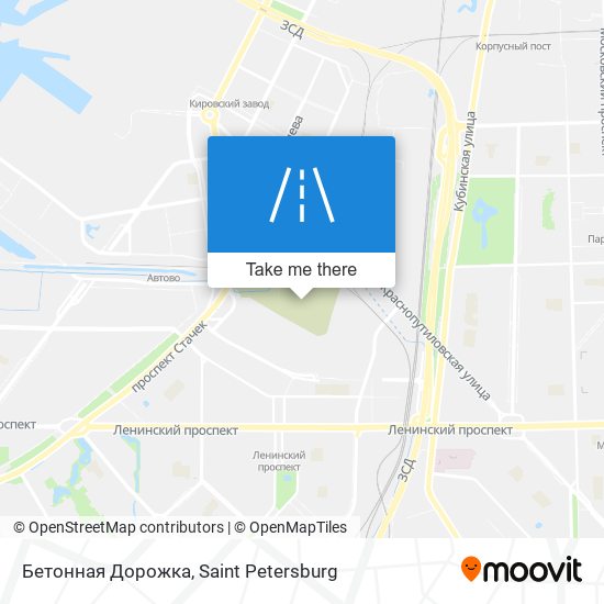 Бетонная Дорожка map