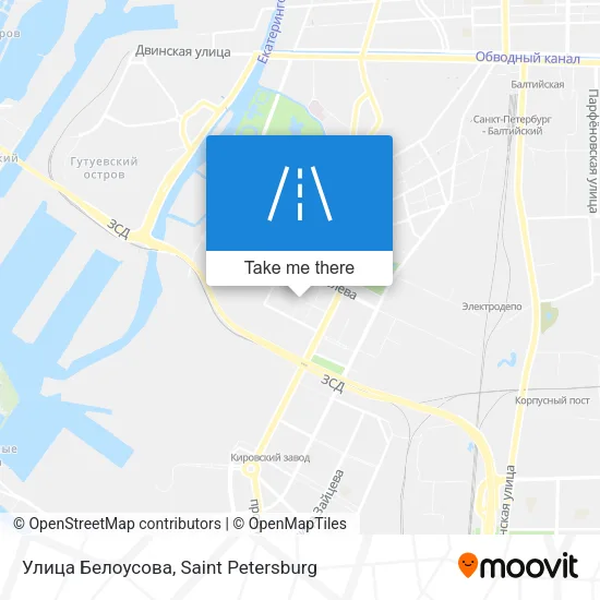 Улица Белоусова map