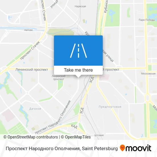 Проспект Народного Ополчения map