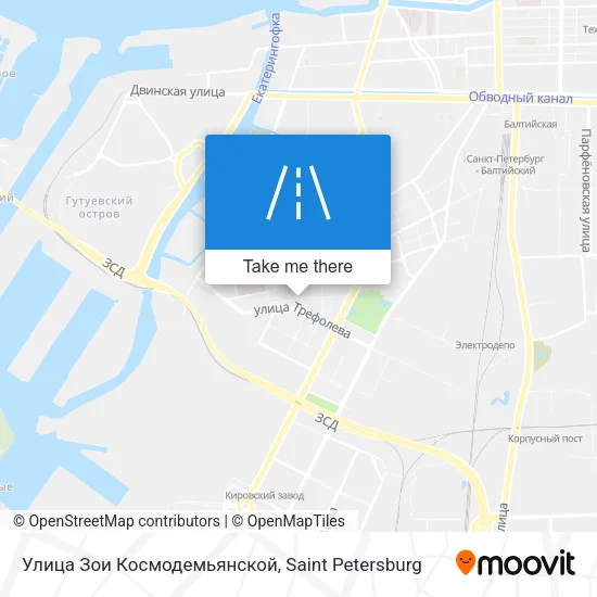 Улица Зои Космодемьянской map