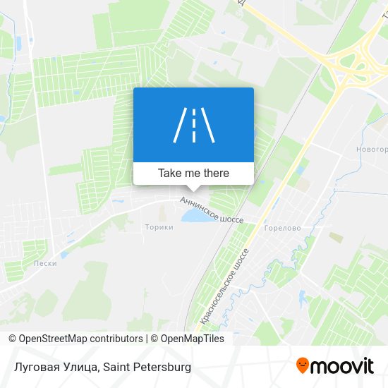 Луговая Улица map